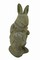 Alice in Wonderland White Rabbit Verdigris Finish Cement Statue 14 in.